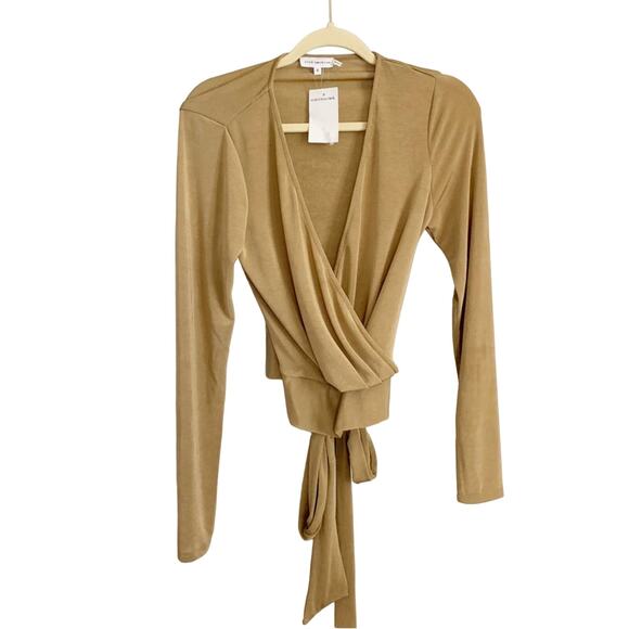 Good American Shimmer Wrap Top Medium NWT - Picture 2 of 6
